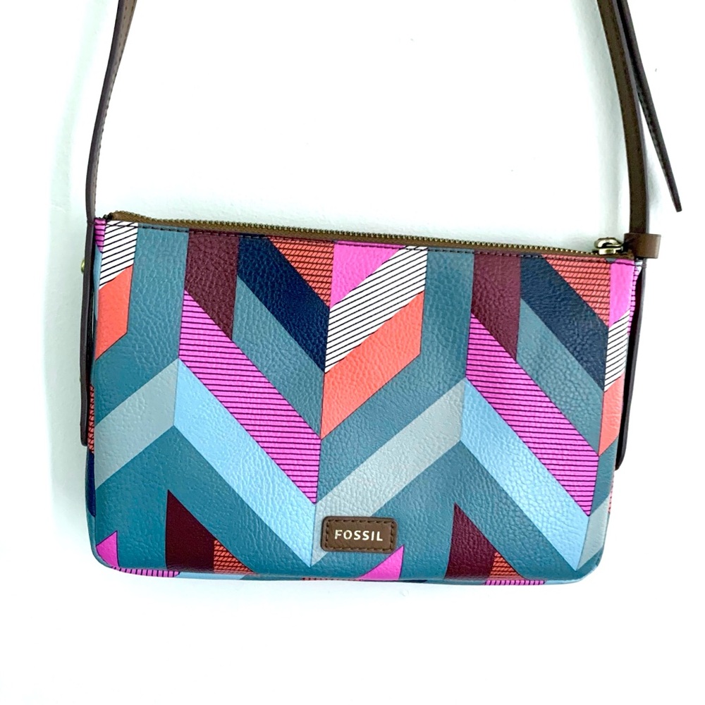 Fossil Chevron Multicolor Crossbody Bag